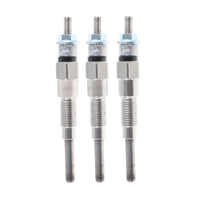 3PCS Engine Heater Glow Plugs 8Mm Parts Accessories For Kubota Tractor B21 B1700D B1700E Part Number 16851-65512 16851-65510-A91
