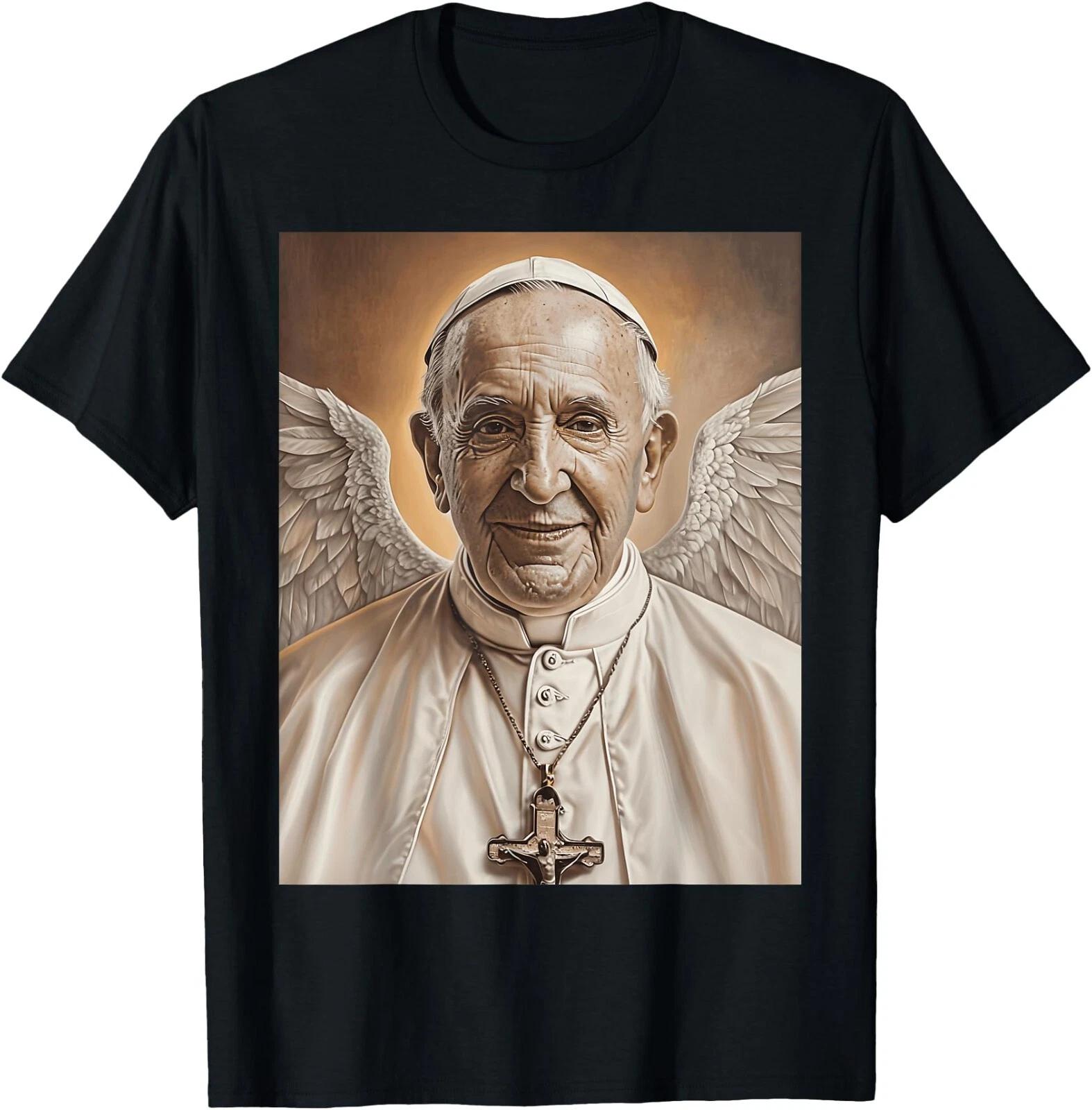 Pope Francis Angel Vatican Catholic Christian T-Shirt , Unisex Tee XS