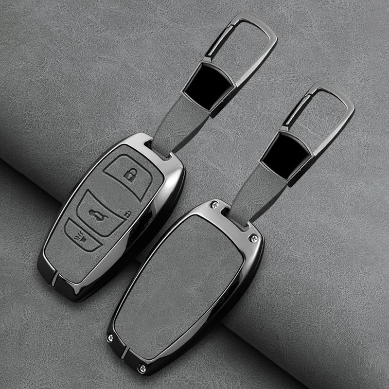 Zinc Alloy Leather Car Key Case For Subaru Brz Wrx Xv Ascent Forester Outback Impreza Legacy Key Holder Car Key Case Accessories