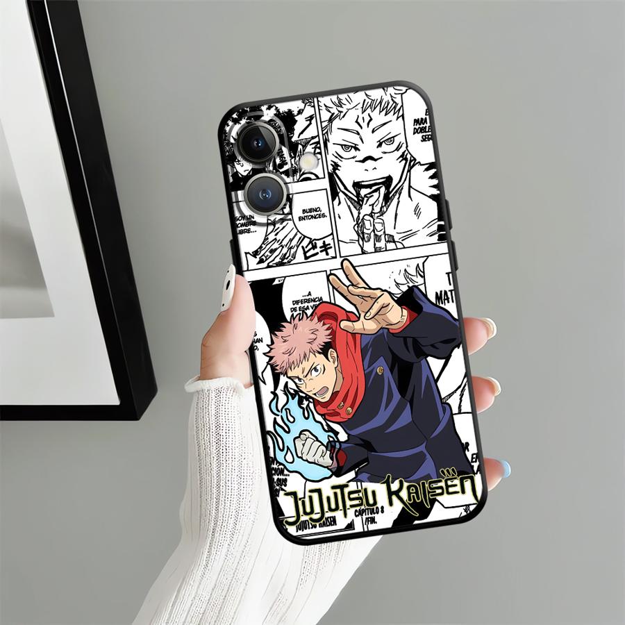 Anime J-Jujutsu K-Kaisen Case for iPhone 12 17 16 Pro Max 7 8 15 Plus X XS XR 13 Mini 11 14 17Air SE Soft Back Phone Cover