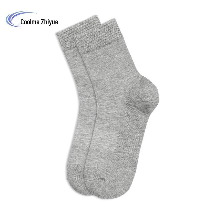 KuMeiZhiYue Grey Mesh Mid-Calf Socks