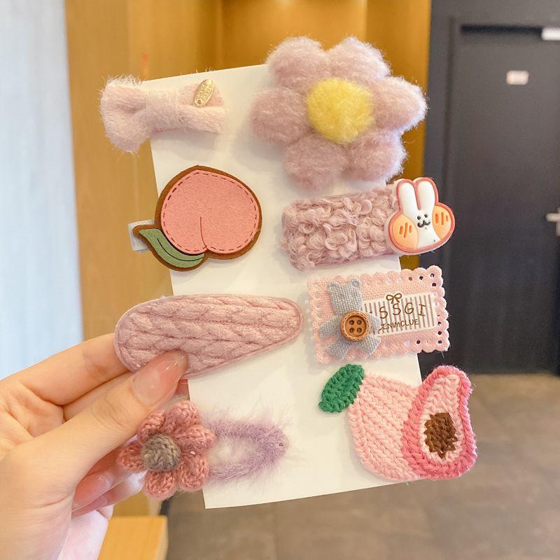 Autumn/Winter 2025 Lambswool Plush Hair Clip: Cute BB Clip Headwear for Women & Children