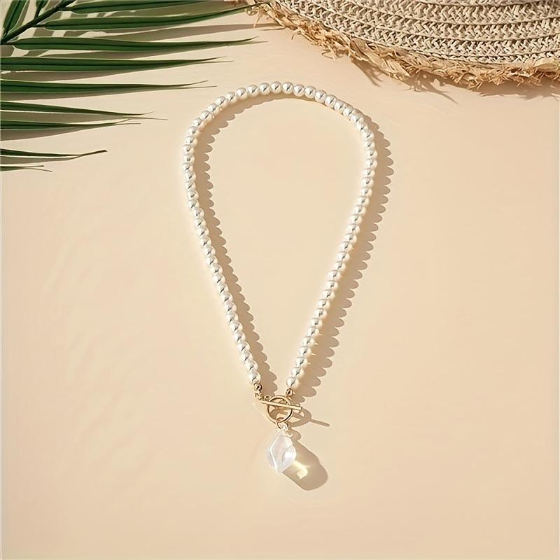 Baroque pearl necklace light luxury simple long sweater chain retro temperament versatile neck chain accessories