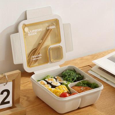 Bento Box Wheat Straw Lunch Box Can Be Put Into Microwave Oven Office Workers Lunch Bento Box Tableware Box Set