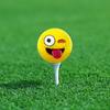 Cute Emoji Novelty Practice Golf Balls Toy Kids Gifts for Outdoor Field Playing Random