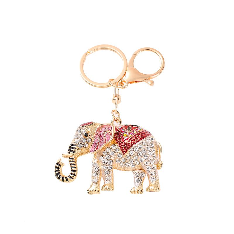 Elephant Car Keychain Cute Animal Female Bag Pendant Exquisite Baby Elephant Keychain