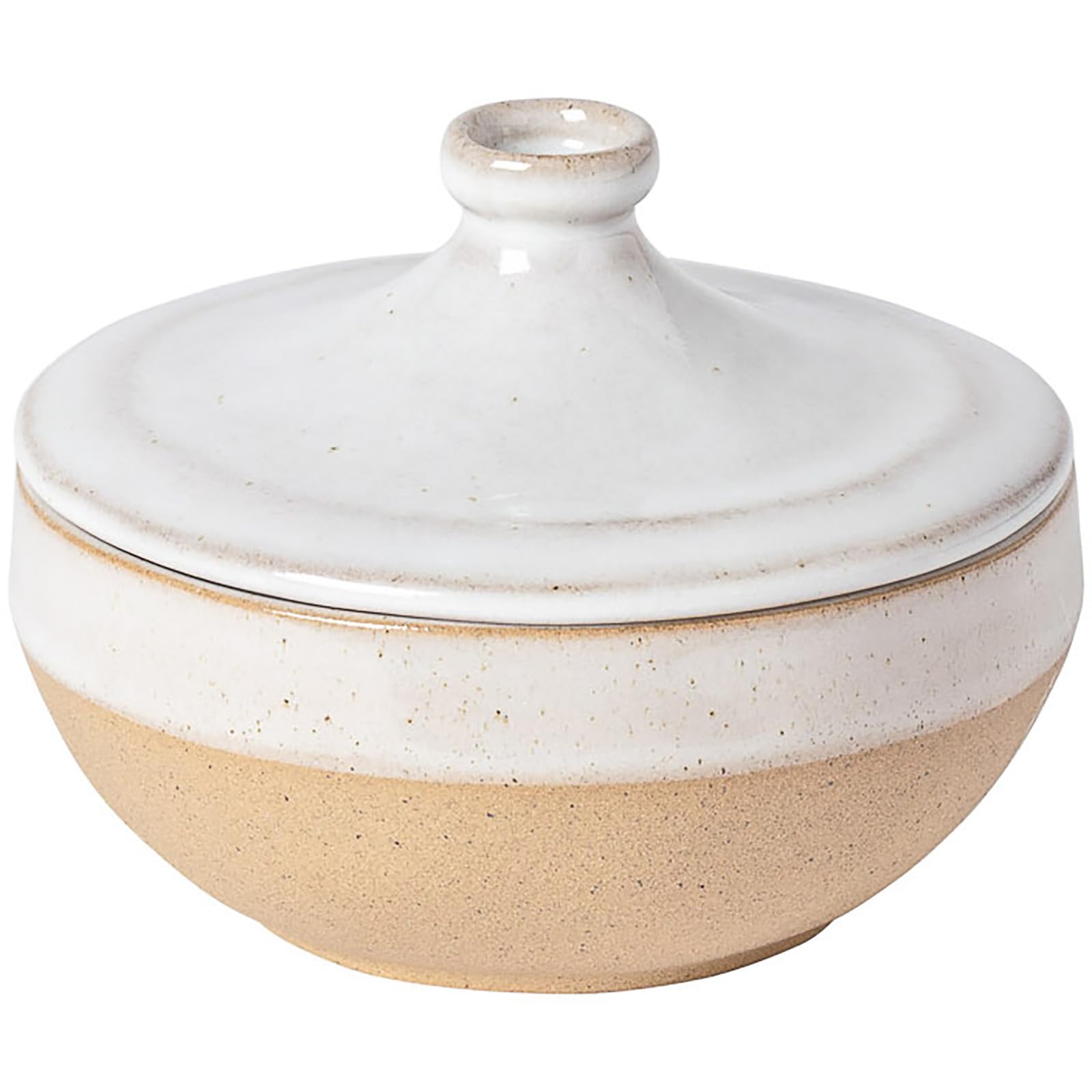 

Officially Imported Costa Nova Covered Casserole Canister, Approx. 12cm, Microwave and Dishwasher Safe, Marrakech White, Sable Blanc, 2VGH121-SBL