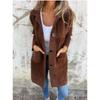 YYFS Damesmode Casual Effen Kleur Print Herfst Winter Lange Mouw POLO Hals Jassen & Jassen