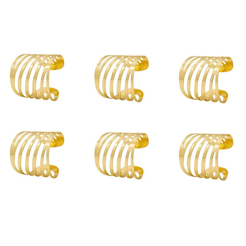 ABWR-Gold Napkin Rings Set Of 30, Hollow Napkin Ring Holder For Wedding Christmas Family Gathering Table Decoration