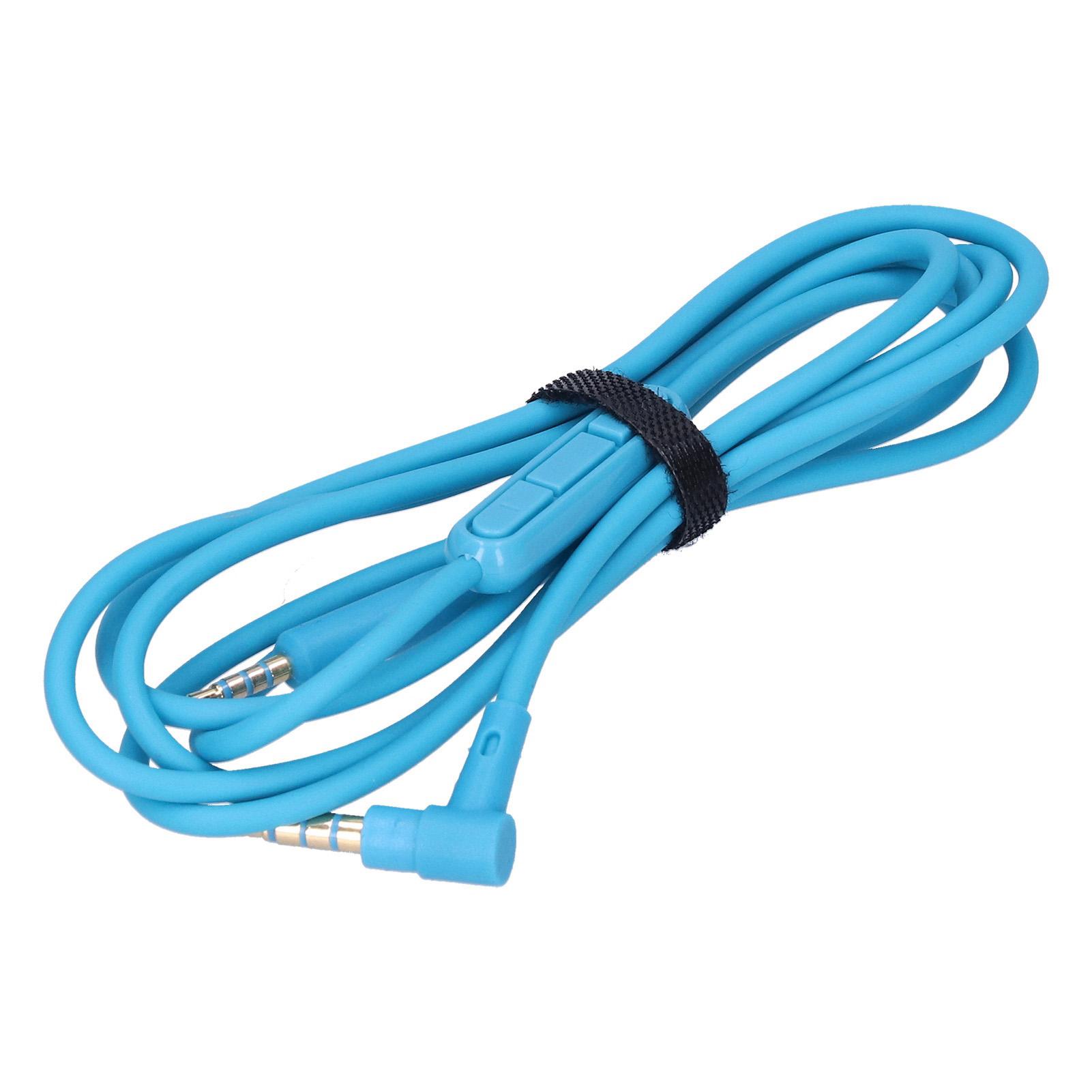 

Headphone Cable with 3.5mm to 2.5mm Volume Control for QC25 QC35 OE2 LIVE2 for AKG Y50 Y40 Blue синій