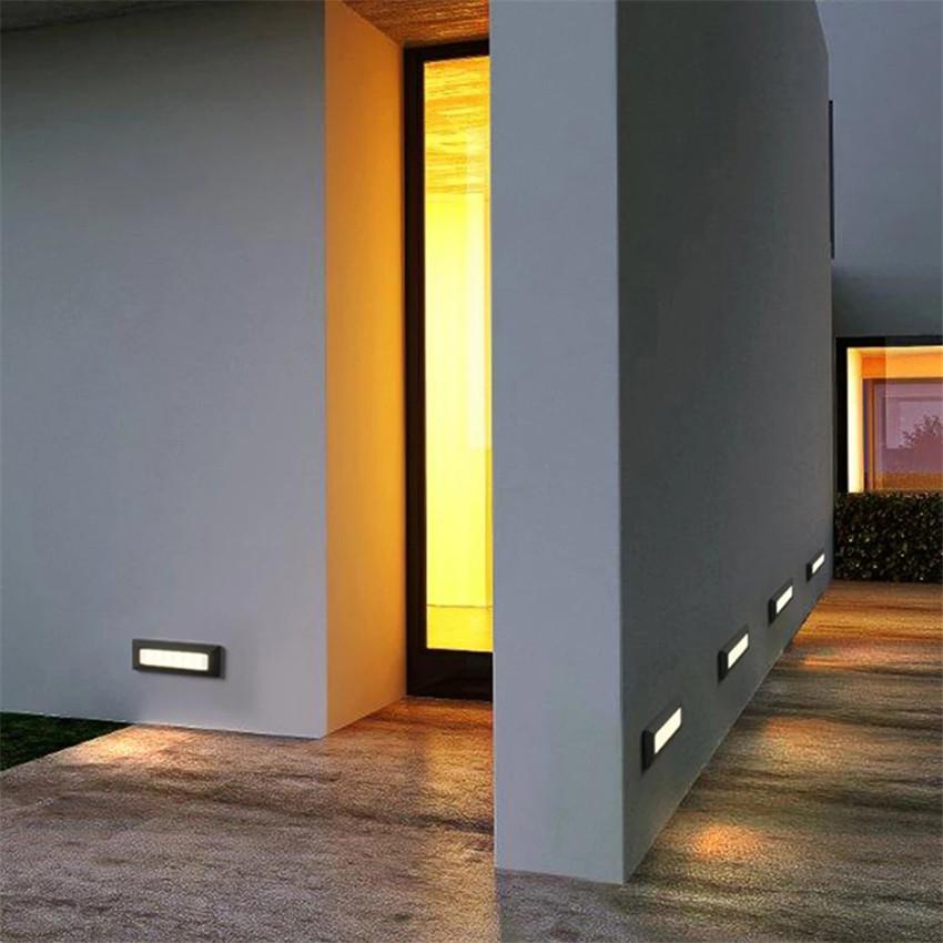 Waterproof LED Stair Light, Step Lights, Corner Light, Surface Mount Footlight, Indoor and Outdoor, Staircase Lamp