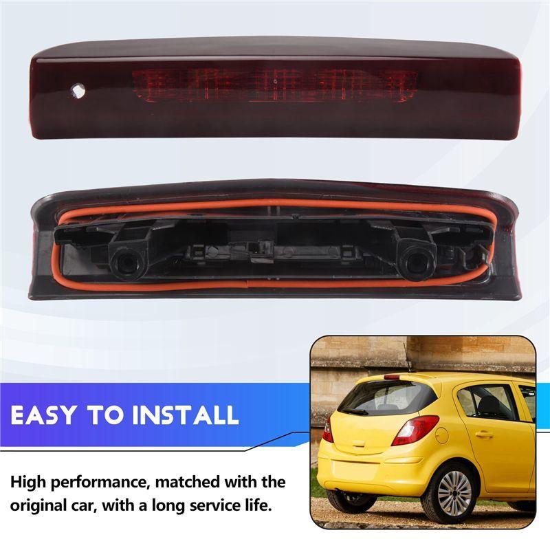 Car LED High Mount Stop Lamp 3Rd Rear Tail Light For Vauxhall Corsa D/E Opel Third Brake Lamps 13188045 1222130 Replacement