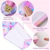 1pc Children's Printed Microfiber Dry Towel, Quick Drying Soft Towel with Button Tie, Wet Hair Wrap Salon Towel Set for Girls