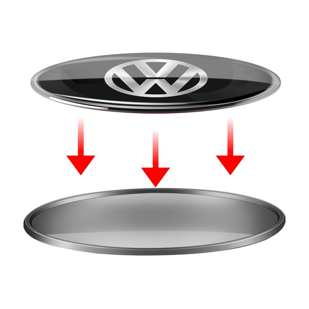 Metal Car Badge Sticker Rear Tail Trunk Side Body Emblem Valve Cap For VW New R Jetta B6 Golf Beetle PASSAT MK4 Bora Accessories