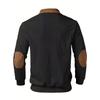 Autumn Winter Men's Half Zipper Patchwork Fashion Sweater Casual Knitting Pullovers Man