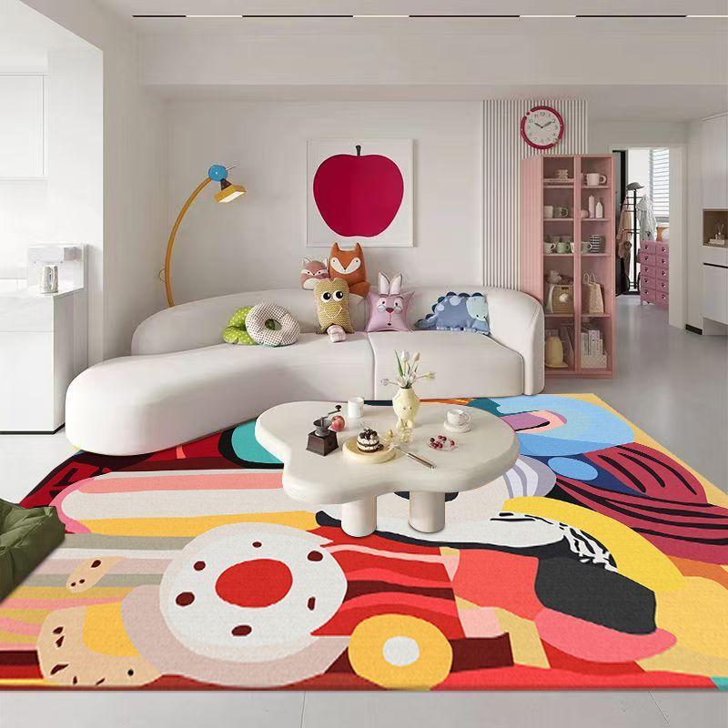 Abstract Carpet Living Room Art Irregular Color Home Bedroom Bedside Mat Easy To Care Cloakroom Coffee Table Rug Tapis