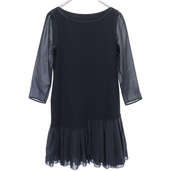 FOXEY NEW YORK made in Japan Long sleeve one piece 38 black Women Used