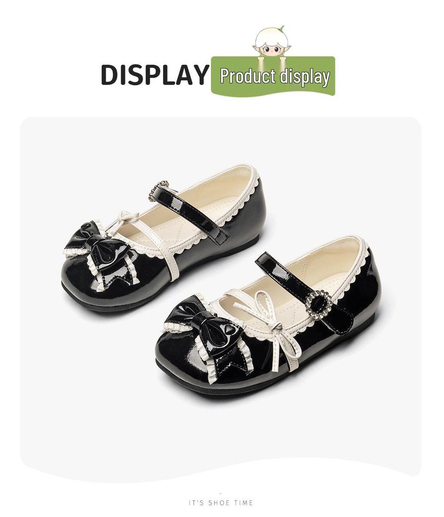 Snuffy Girls' New Year Red Princess Lolita Leather Shoes - Fashionable, Soft Sole for Spring/Autumn 2026