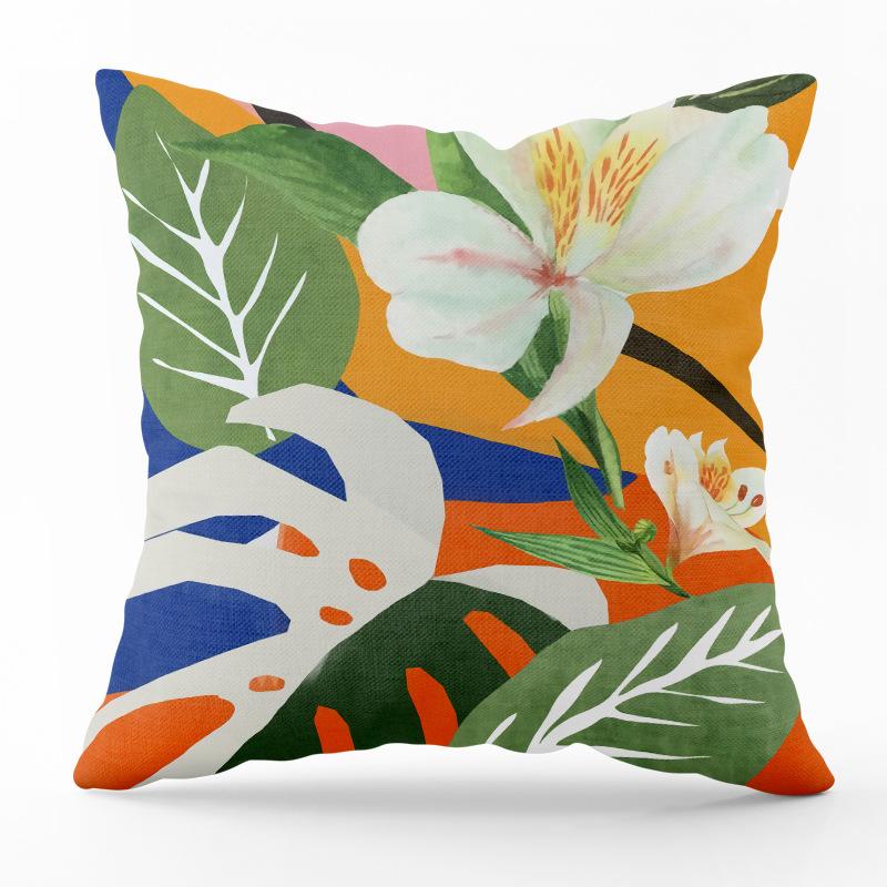 Abstract Plant Print Pattern Square Cushion Pillowcase For Home Living Room Sofa Bedroom Decoration Throw Pillow