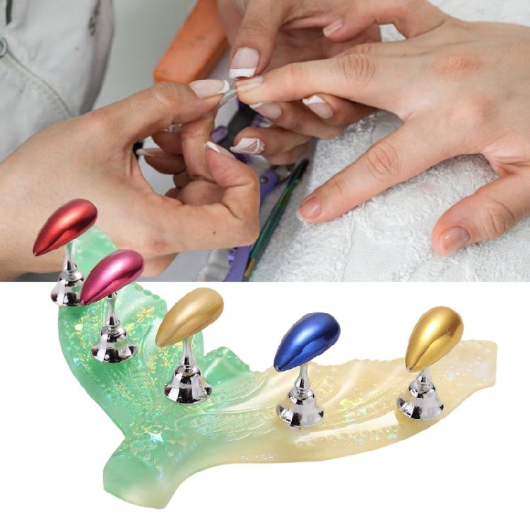 Acrylic Nail Stand for Painting Nails Press On,Fake Nail Tip Holder Magnetic Nail Practice Stand for Nail Art Decoration