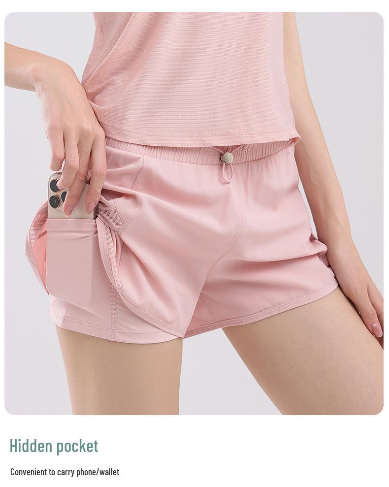 Women's Quick-Dry Blue Mid-Waist Sports Pants with Liner - One Size, Lightweight