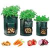 4pcs Garden Planting Bags with Viewing Window Reusable Grow Sacks for Potatoes Tomatoes Practical Plant Containers