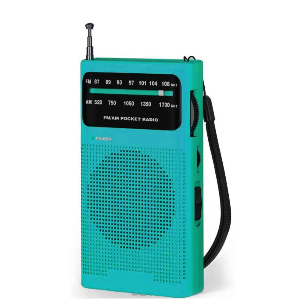 

Emergency Survival Full-Band AA Battery Small Portable Radio Mini AM FM Pointer Pocket Radio for Running Compaing Travel Analog зелений