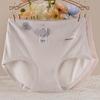Mid-Waist Women's Breathable Antibacterial Plus Size Triangle Panties - Skin-Friendly Nude Feel