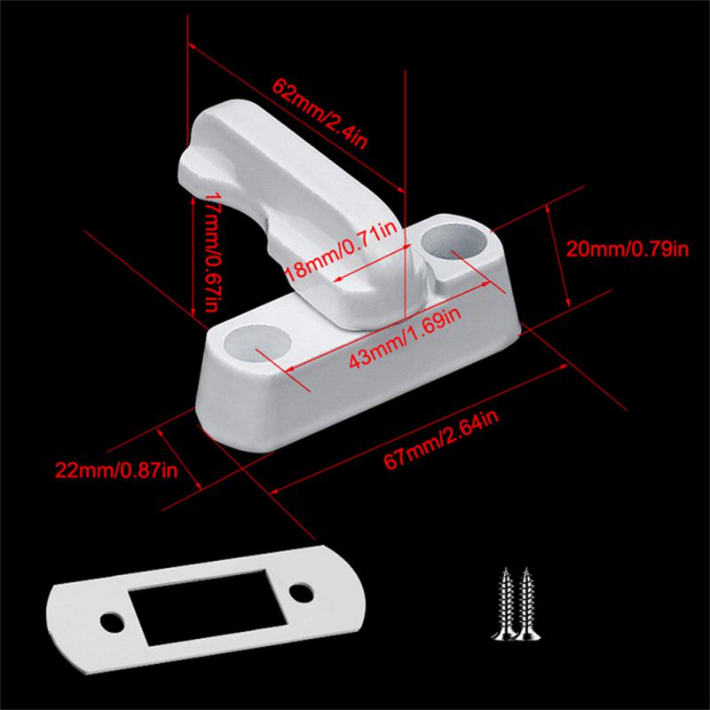 T Shape Window Locks Sash Blocker Jammer Plastic Steel Window Restrictor Lock For Home Window Door Sash Lock For PVC Window
