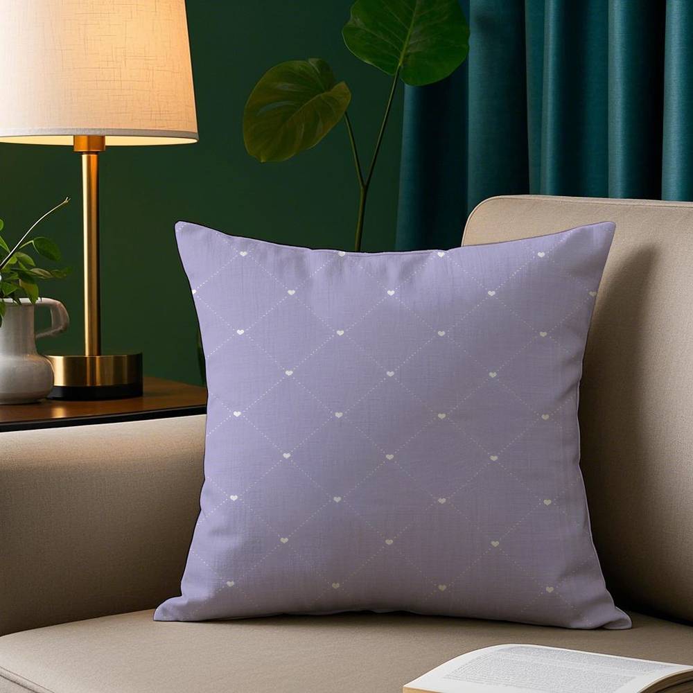 Purple Bow Pillow Case Short Plush Print Cushion Cover Square Throw Pillow Covers Sofa Home Decor