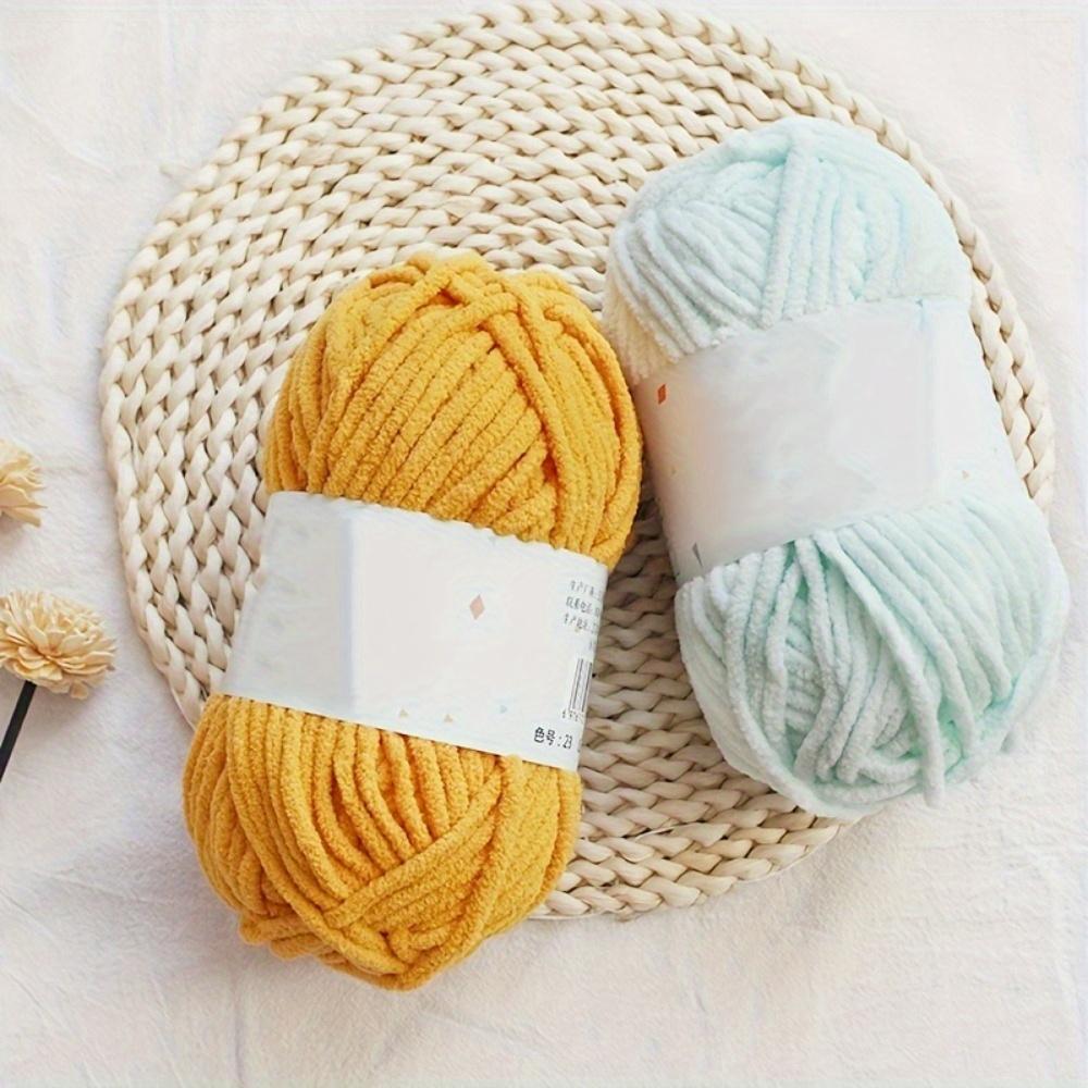 3pcs Soft & Chunky Bulky Yarn for Hand Knitting Crocheting and Crafting  Perfect for Making Mats Pillows and Blankets Skin-Friendly and Easy To Work