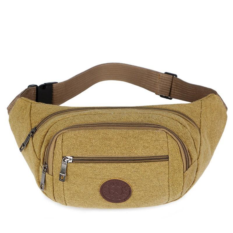 Casual Canvas Waist Bag Waist Bag Mobile Phone Bag Banana Bag Fanny Pack Men