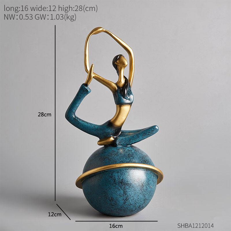 Nordic Style Girl Resin Decoration Interior Character Decoration Accessories Desktop Creative Model Character Sculpture Gift