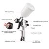 HVLP 1.0mm Air Spray Gun Kit 250cc Fluid Cup  Feed Air Paint Sprayer Mini Handheld 360 degree Paint Spraying Gun for