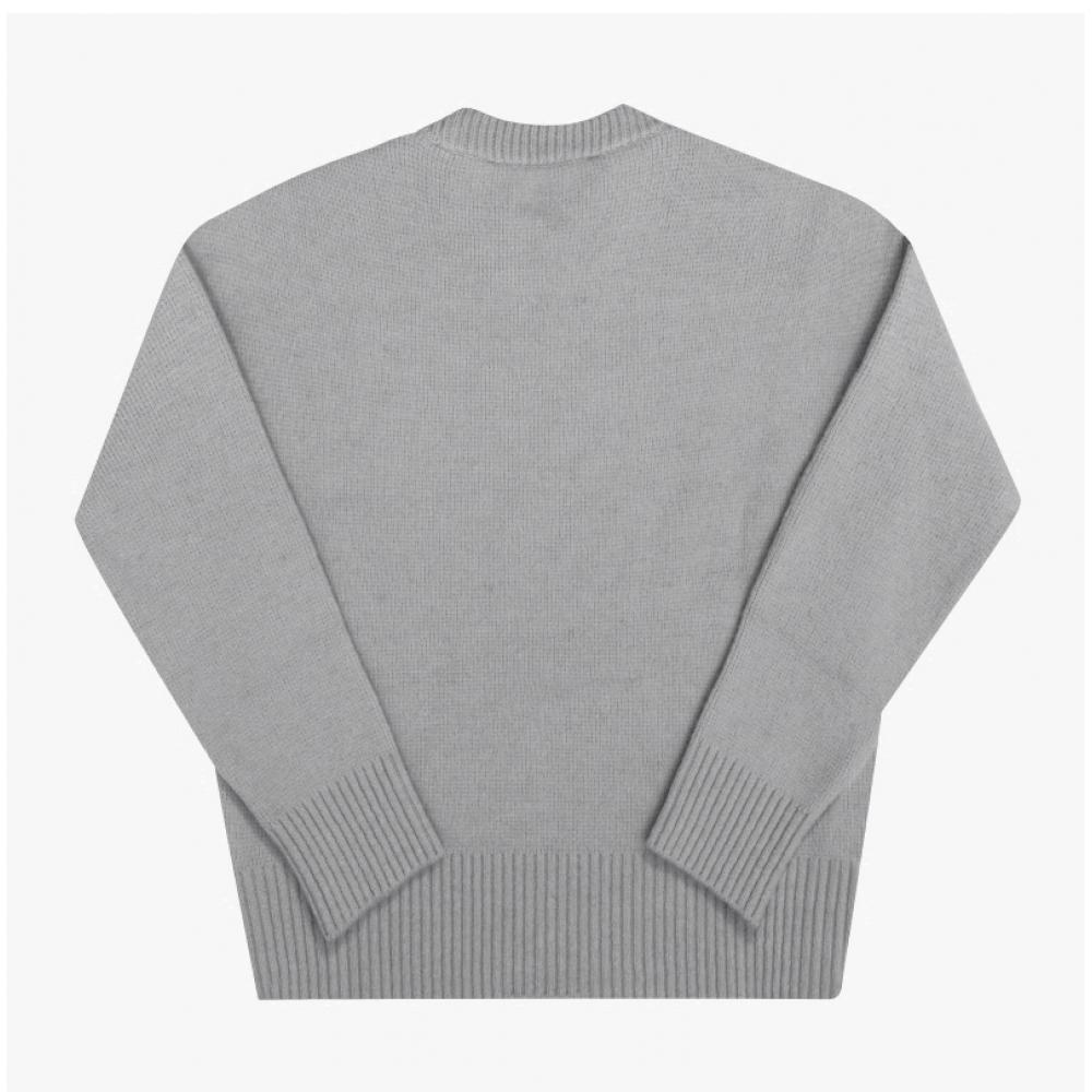 Ami Big Heart Logo Intarsia Knit Unisex Kn0135 058