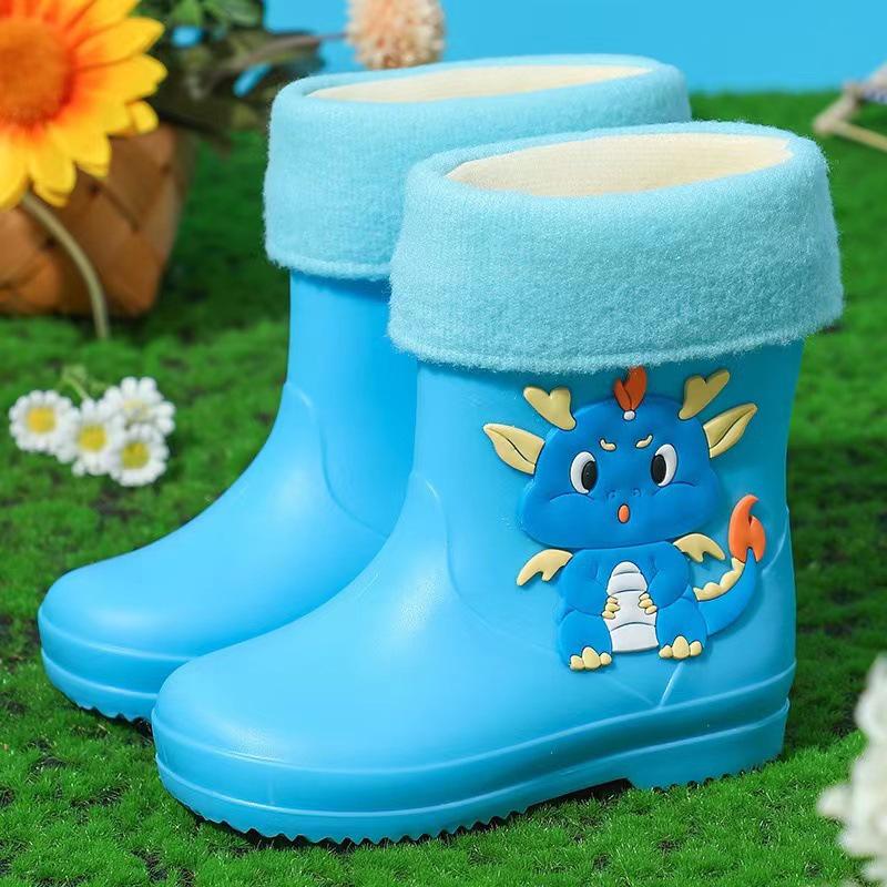 Cartoon Waterproof Unisex Toddler Rain Boots - Short Rubber Boots for Kids