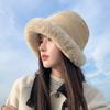 Ethnic Style Plush Bucket Hats Winter Autumn Ear Protection Hat Trendy Men's Bucket Hats  Unisex