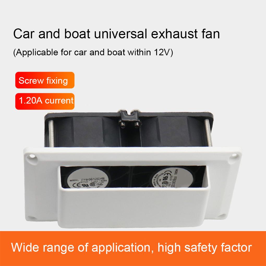 Universal RVs Side Air Vent Ventilation Exhaust Fan Low Noise Automotive