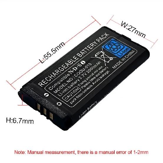 3.7V 2000mAh Rechargeable Battery TWL-003 TWL 003 Lithium Battery Pack for Nintendo Ndsi Game Console Built-in Batteries TWL003