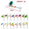 Jig Spinner Bait Kit With Tackle Box 3g Rotating Spinner For Pike Salmon Sea Fishing Wobbler Trolling Hard Surface Topwater Lure