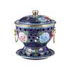 Commercial Single-Serving Enamel Alcohol Copper Hotpot