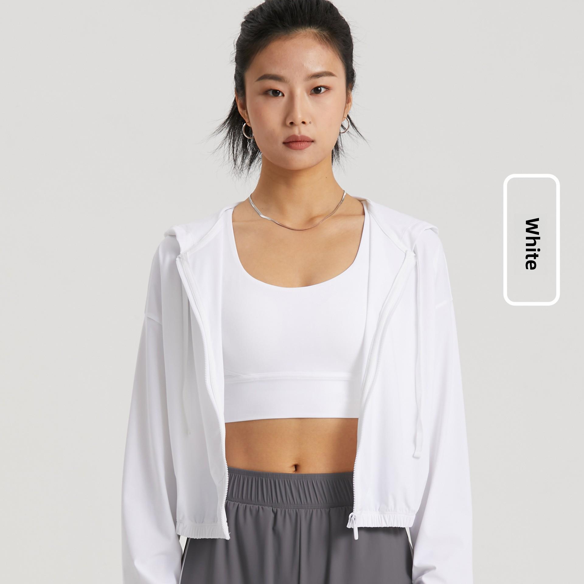 

Aidu New Hooded Yoga Top: Солнцезащитная куртка с короткой молнией, созданная на основе дофамина, для повседневного бега и фитнеса.