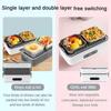 430W 2L/4L Large Capacity Stainless Steel Inner Heating Lunch Box Steaming Electric Dining Box with Anti Dry Burning Portable Sealed Bento Box