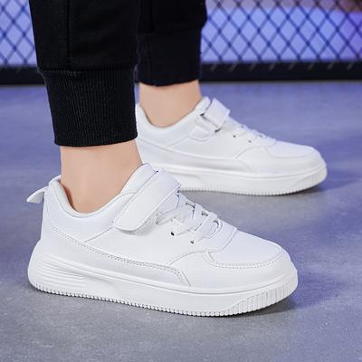 Zapatillas Deportivas Casuales Impermeables de Cuero para Niños Zapatos Deportivos Antideslizantes Blancos para Patineta Tallas 26-40