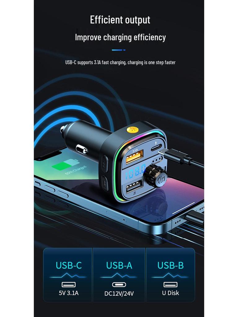 Multi-Function Bluetooth Car FM Transmitter & USB Charger