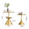 Modern minimalist rock slab small coffee table living room Nordic internet celebrity light luxury small apartment corner table