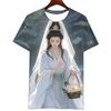 2026 Summer Guanyin Pattern 3D Print T-shirt Crew Neck Short Sleeve Comfortable Comfortable Loose Top Trendy Short Sleeve
