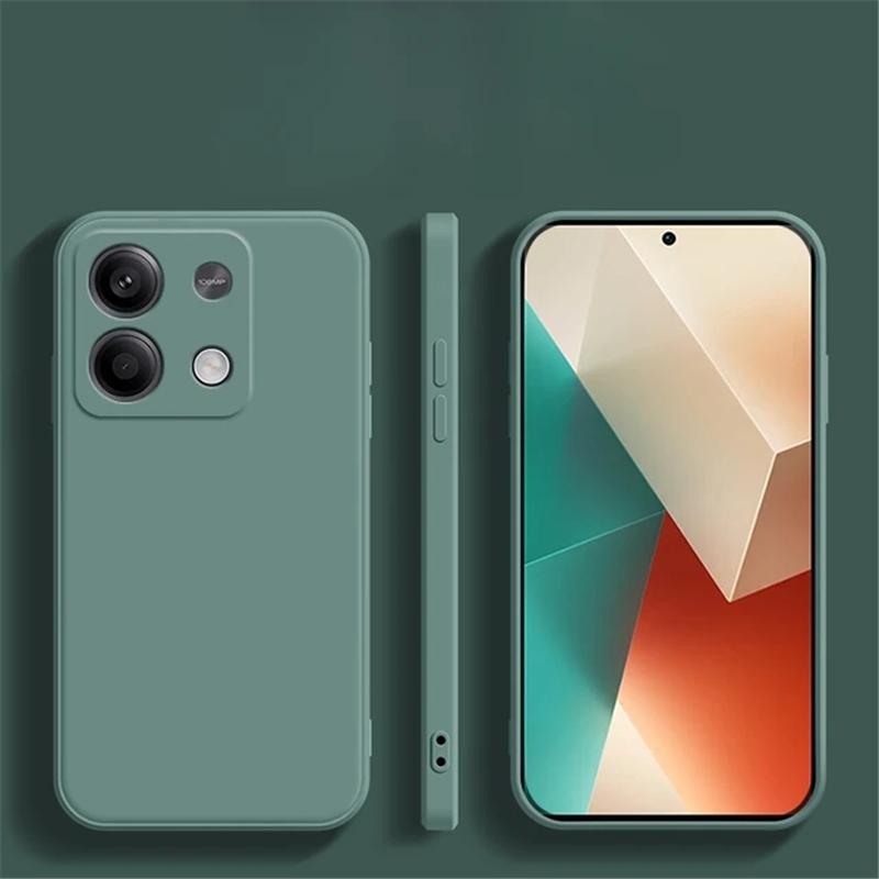 Custodia per telefono in silicone liquido morbido quadrato opaco per Xiaomi Redmi Note 13 12 11 Pro 12S 11S K70E 13C 11A M4 M5 X4 X5 X6 Pro 5G 4G Cover