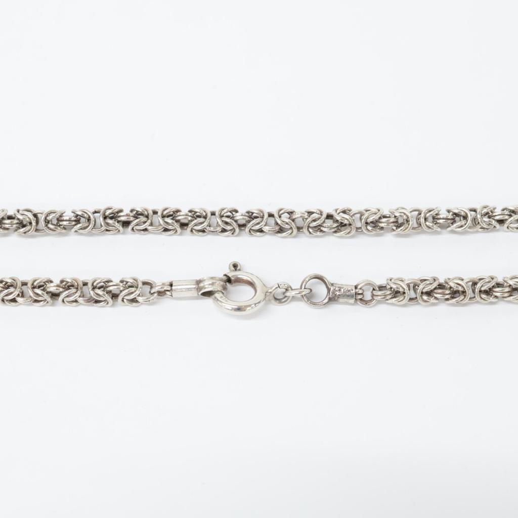 JustinDavis SPJ533 925 JD x HU Hideo Uchiyama Onyx/White Shell Pendant Necklace SilverUsed