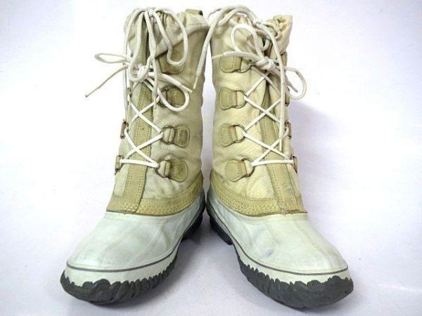 80s-90s Vintage LaCrosse USA Made Snow Boots with Liner Beige Size 8 (24.5-25.5) Long Winter boots(USED)